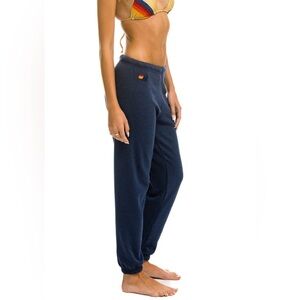 Aviator Nation Navy Five Stripe Sweatpants Large